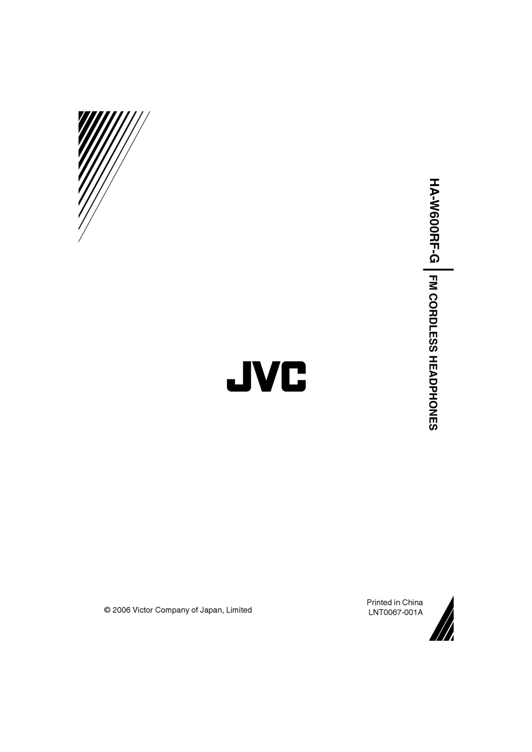 JVC HAW600RF manual HA-W600RF-GFM Cordless Headphones 