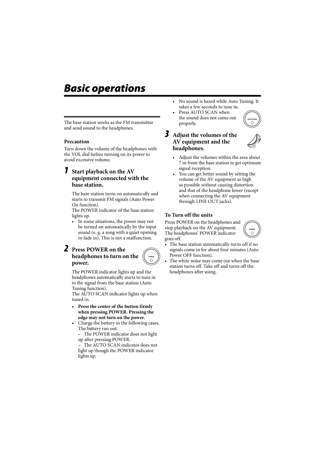 JVC HA-W600RF, HAW600RF manual Basic operations 