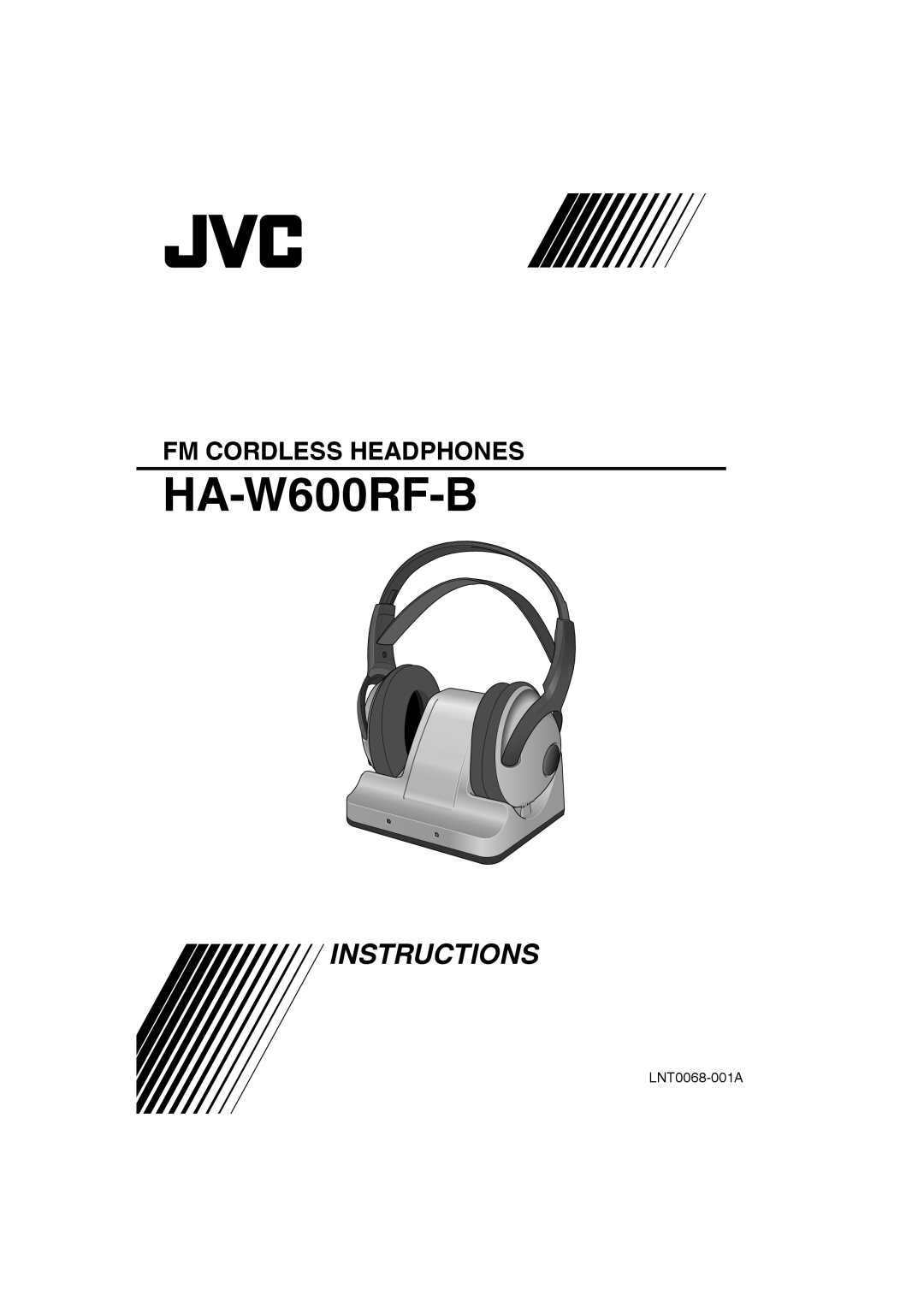 JVC HAW600RF manual HA-W600RF-B, Instructions, Fm Cordless Headphones 