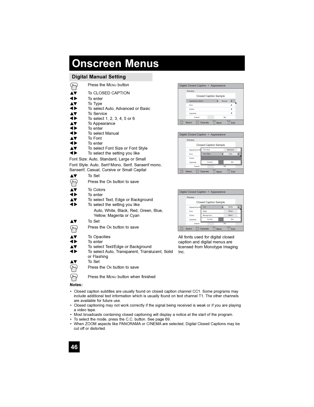 JVC HD-52FA97 manual Digital Manual Setting 