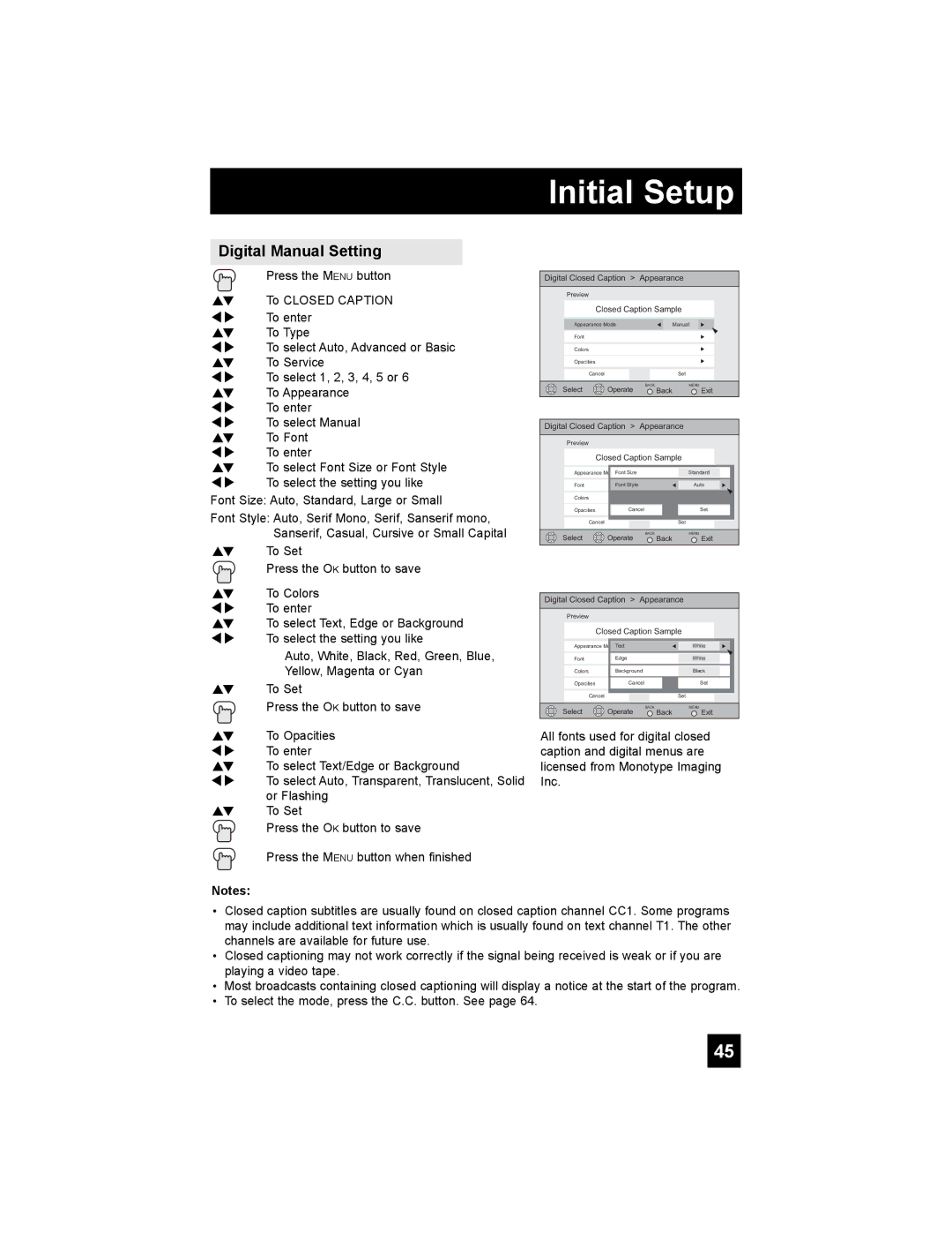 JVC HD-52G456 manual Digital Manual Setting 