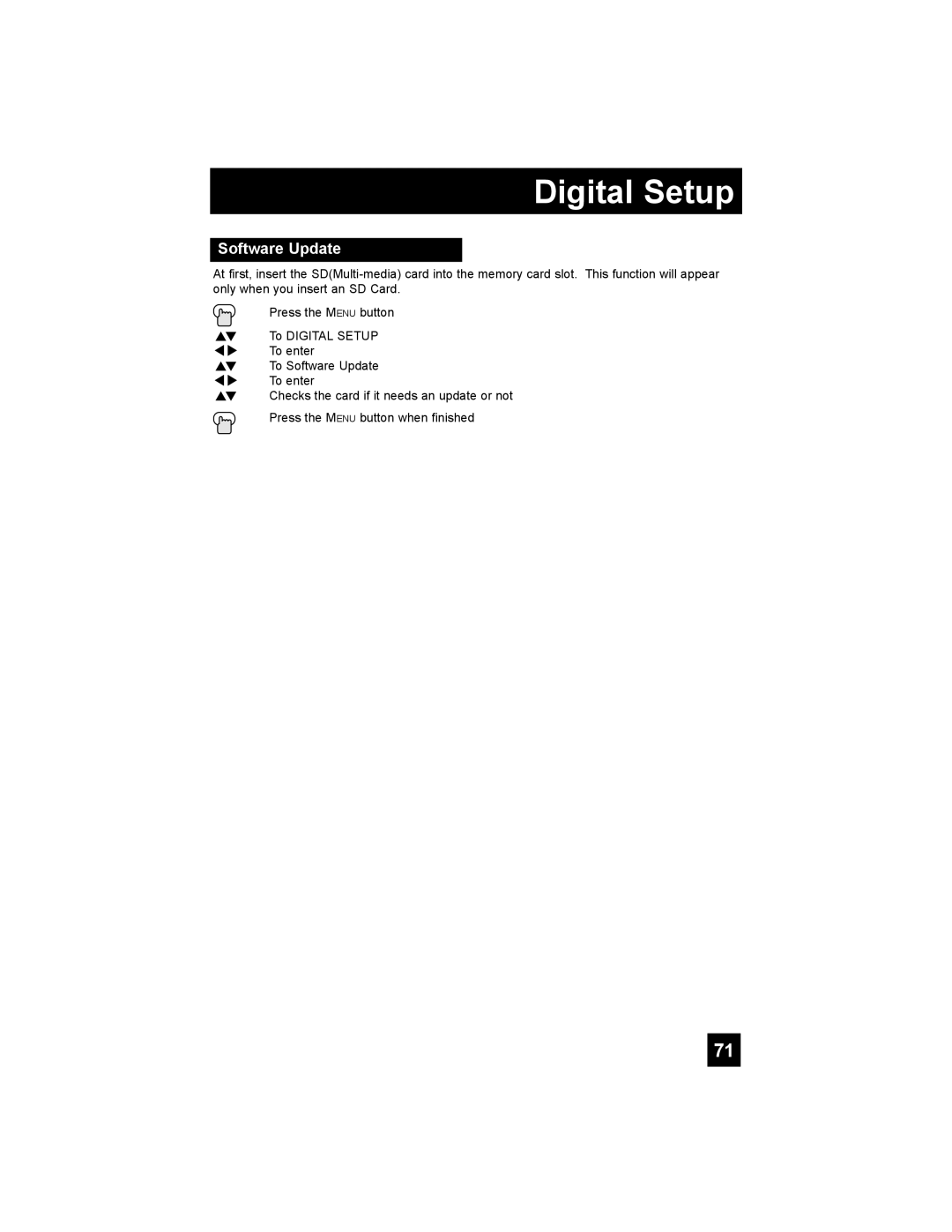 JVC HD-52G456 manual Software Update 