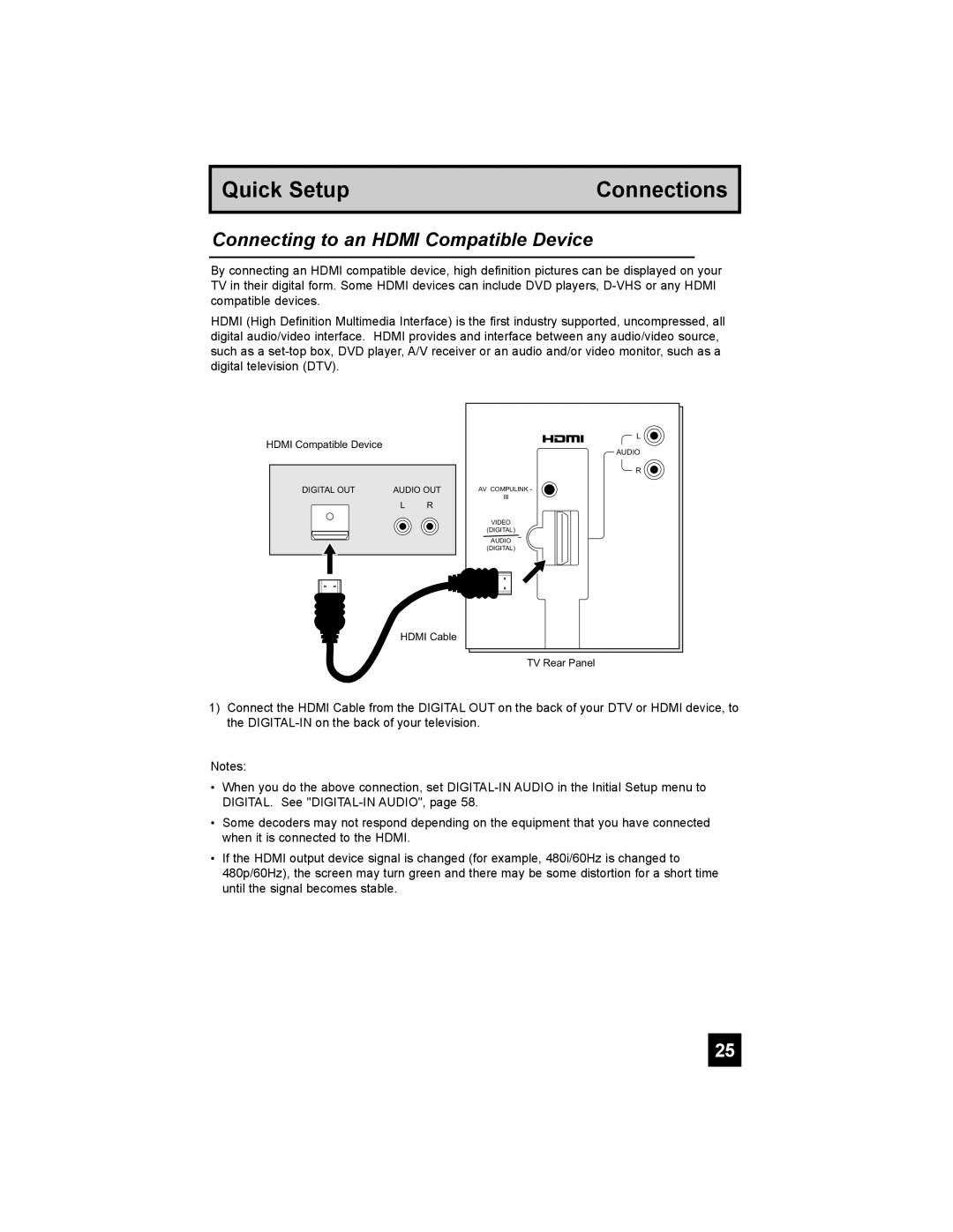 JVC HD-52G886, HD-52G786 manual Connecting to an Hdmi Compatible Device 