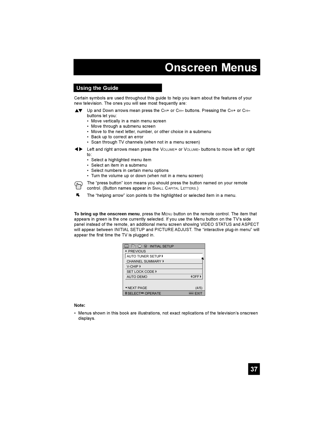 JVC HD-52G886, HD-52G786 manual Onscreen Menus, Using the Guide 