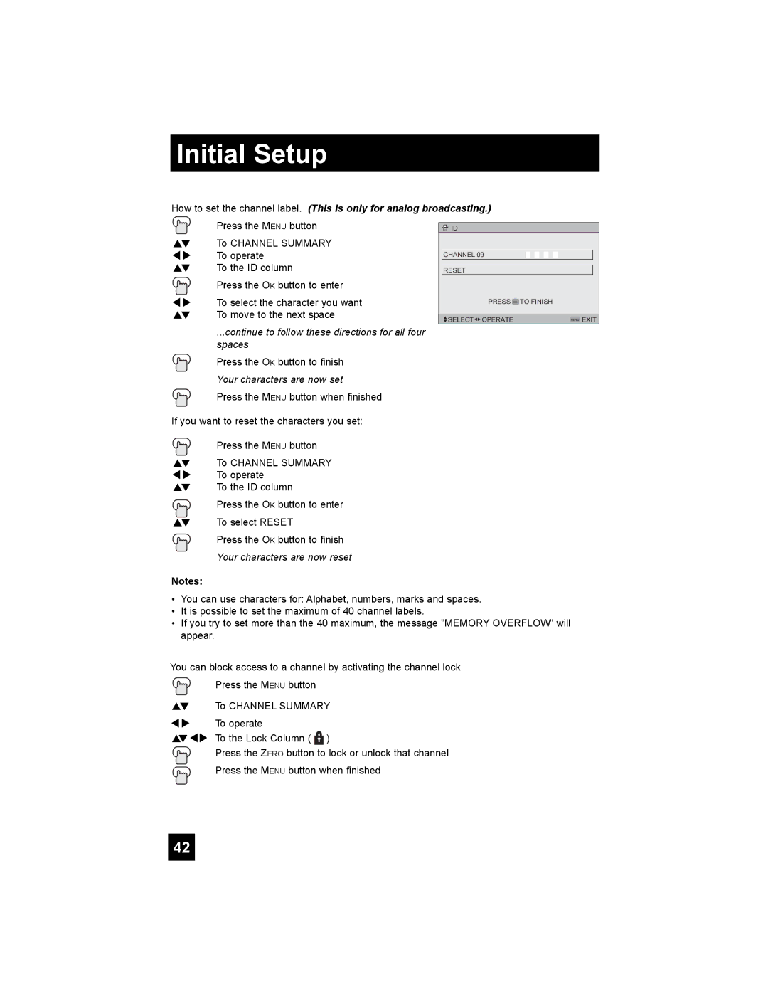 JVC HD-52G786, HD-52G886 manual Continue to follow these directions for all four spaces 