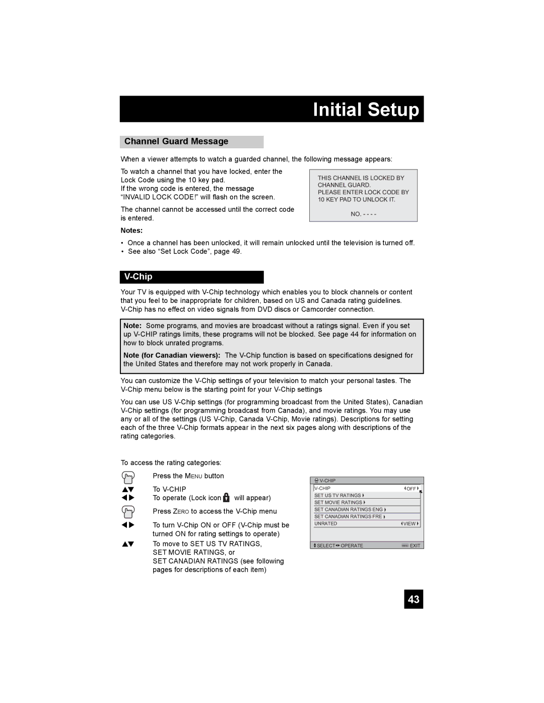 JVC HD-52G886, HD-52G786 manual Channel Guard Message, Chip 