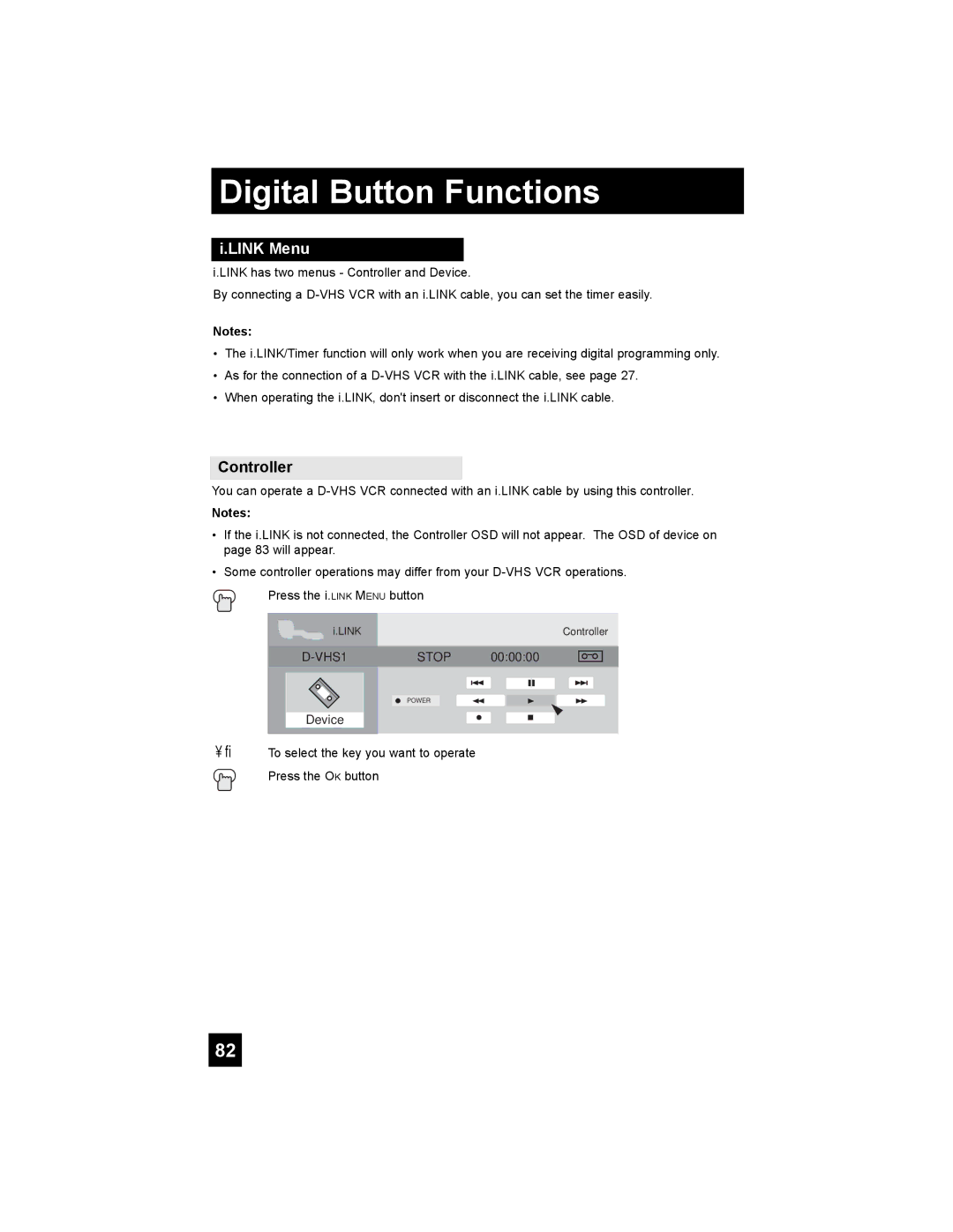 JVC HD-52G786, HD-52G886 manual Link Menu, Controller 