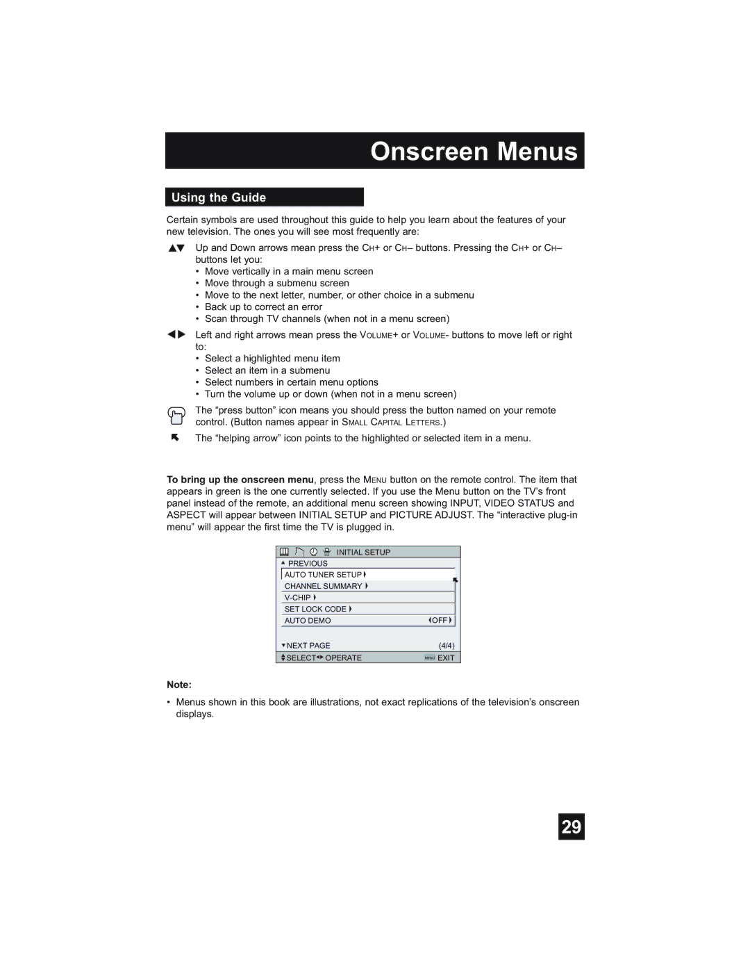 JVC HD-52Z585, HD-52Z575, HD-61Z585, HD-61Z575 manual Onscreen Menus, Using the Guide 