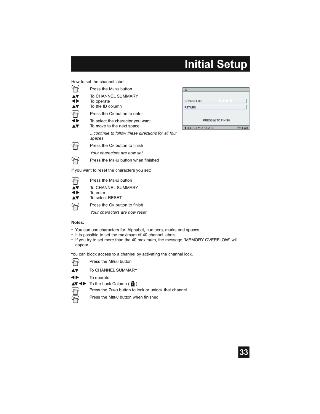 JVC HD-52Z585, HD-52Z575, HD-61Z585, HD-61Z575 manual Continue to follow these directions for all four spaces 