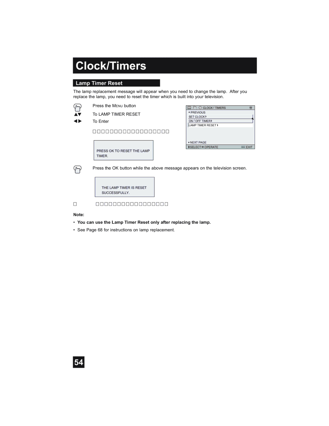 JVC HD-61Z585, HD-52Z575, HD-52Z585, HD-61Z575 manual Lamp Timer Reset, Following message will appear 