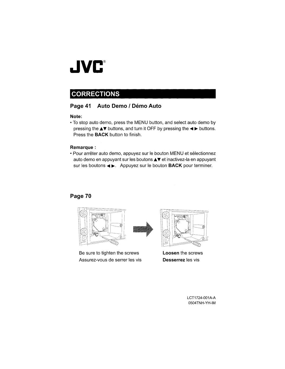 JVC HD-52Z585, HD-52Z575, HD-61Z585, HD-61Z575 manual 