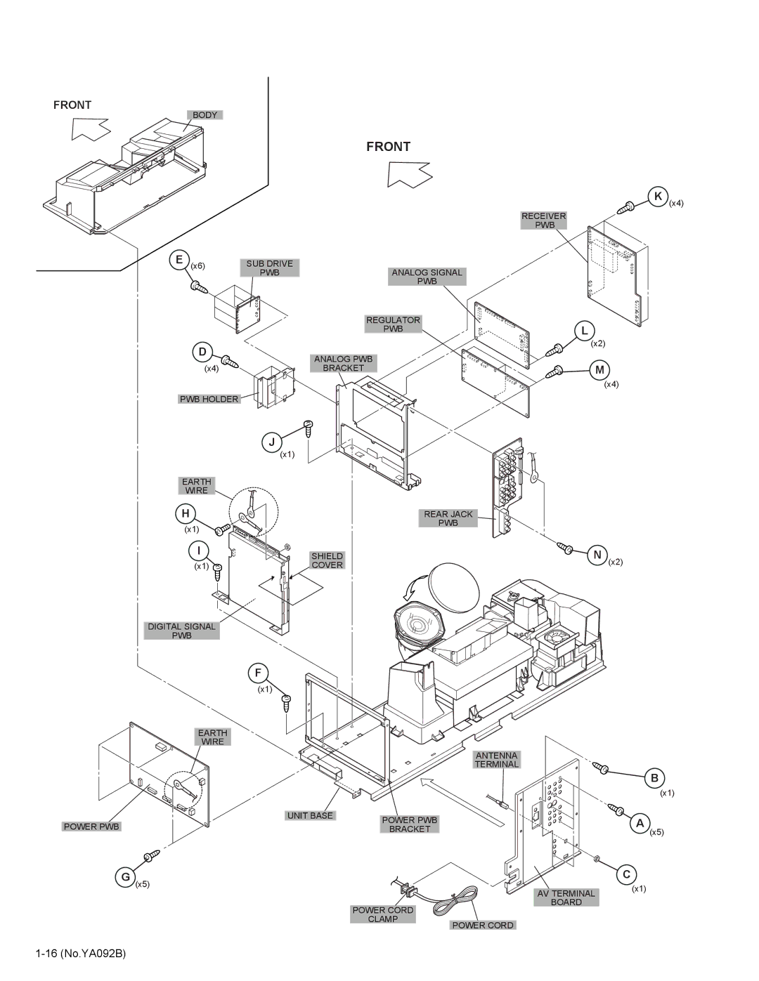 JVC HD-52Z575 service manual Front 