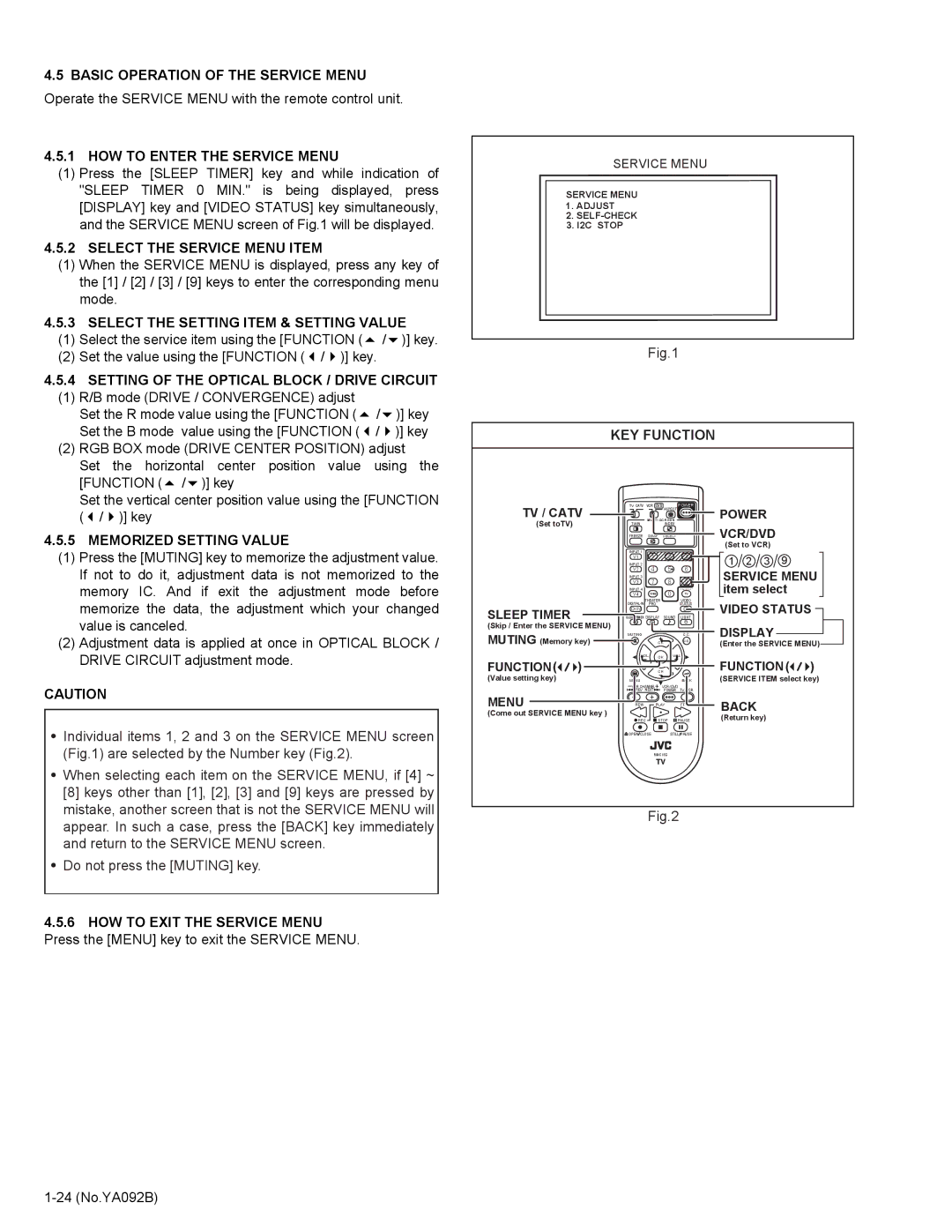 JVC HD-52Z575 HOW to Enter the Service Menu, Select the Service Menu Item, Select the Setting Item & Setting Value 