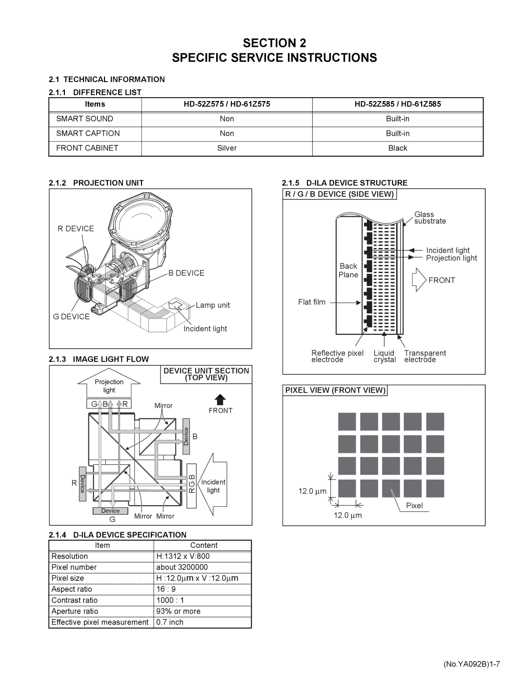 JVC HD-52Z575 service manual Section Specific Service Instructions 