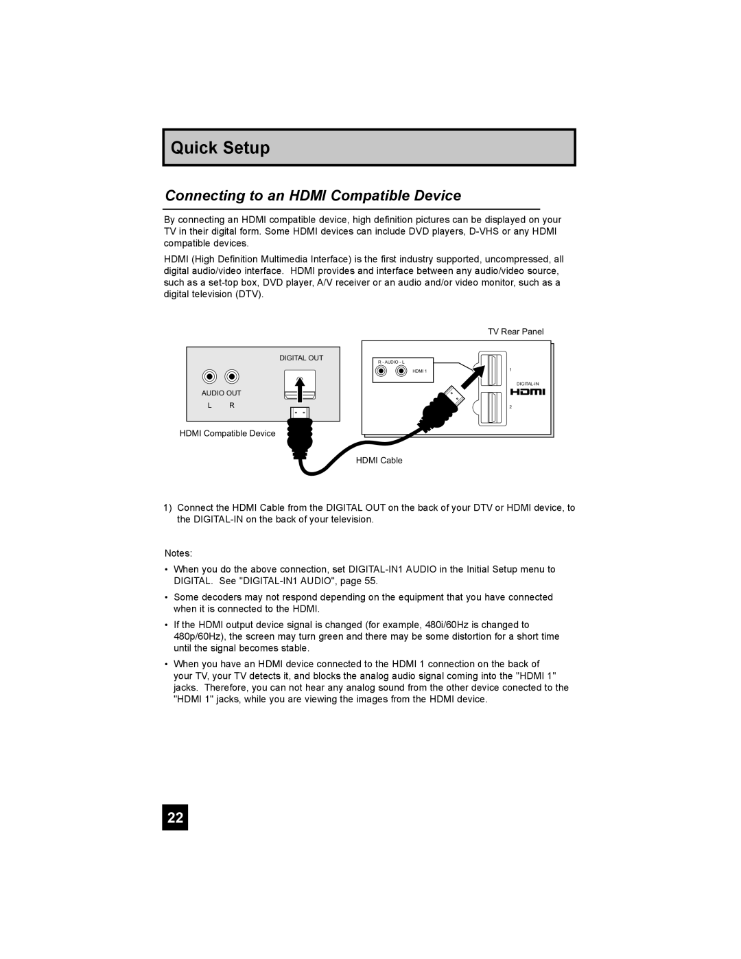 JVC HD-61FC97, HD-56FC97, HD-56FH97 manual Connecting to an Hdmi Compatible Device 