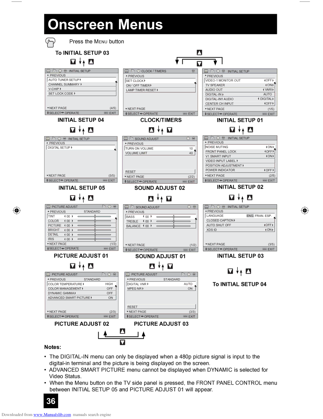 JVC HD-56FH97 manual To Initial Setup, Initial Setup CLOCK/TIMERS 