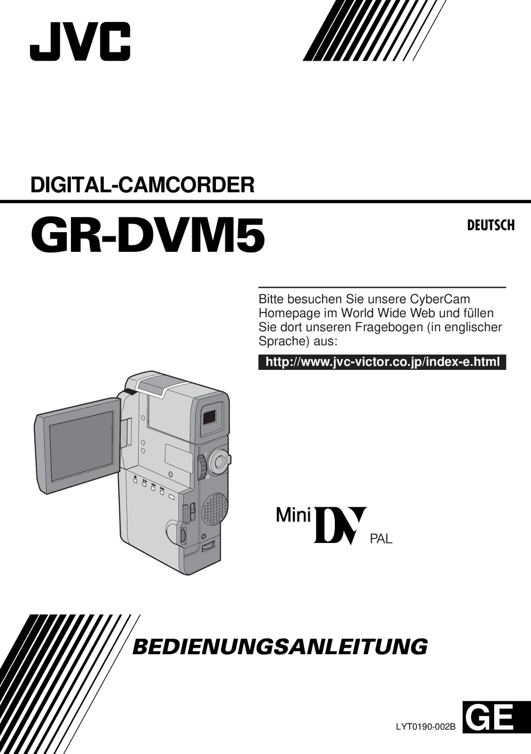 JVC HD-56ZR7U manual GR-DVM5 