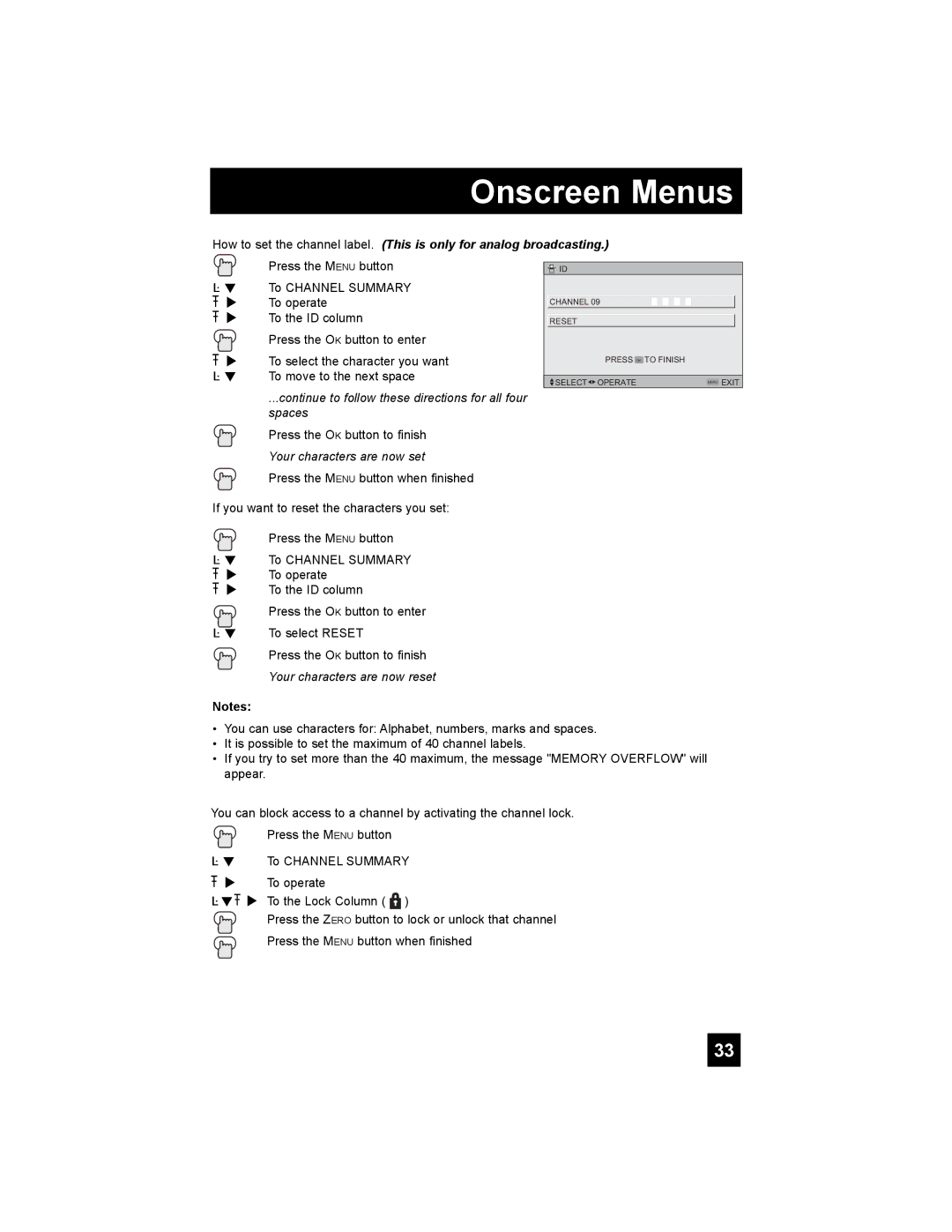 JVC HD-65S998 manual Continue to follow these directions for all four spaces 