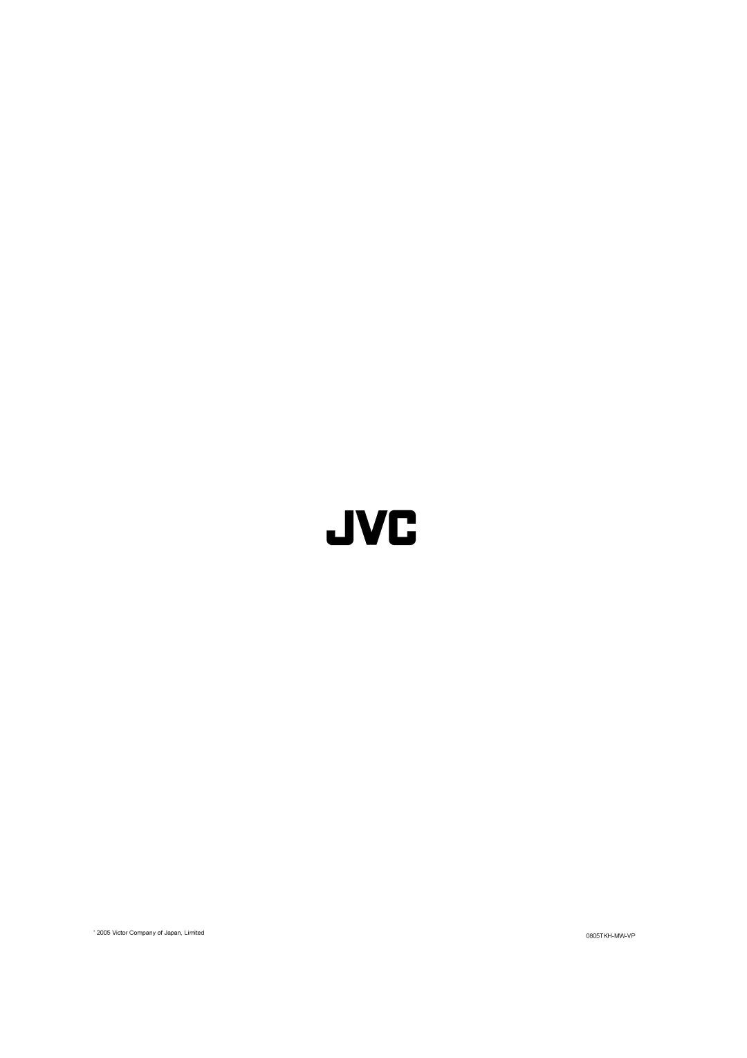 JVC HD-Z56RX5 manual 0805TKH-MW-VP 