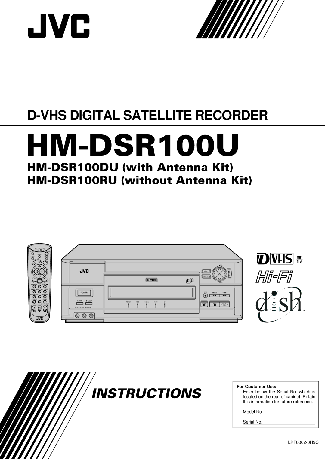 JVC HM-DSR100U, HM-DSR100DU, HM-DSR100RU manual 