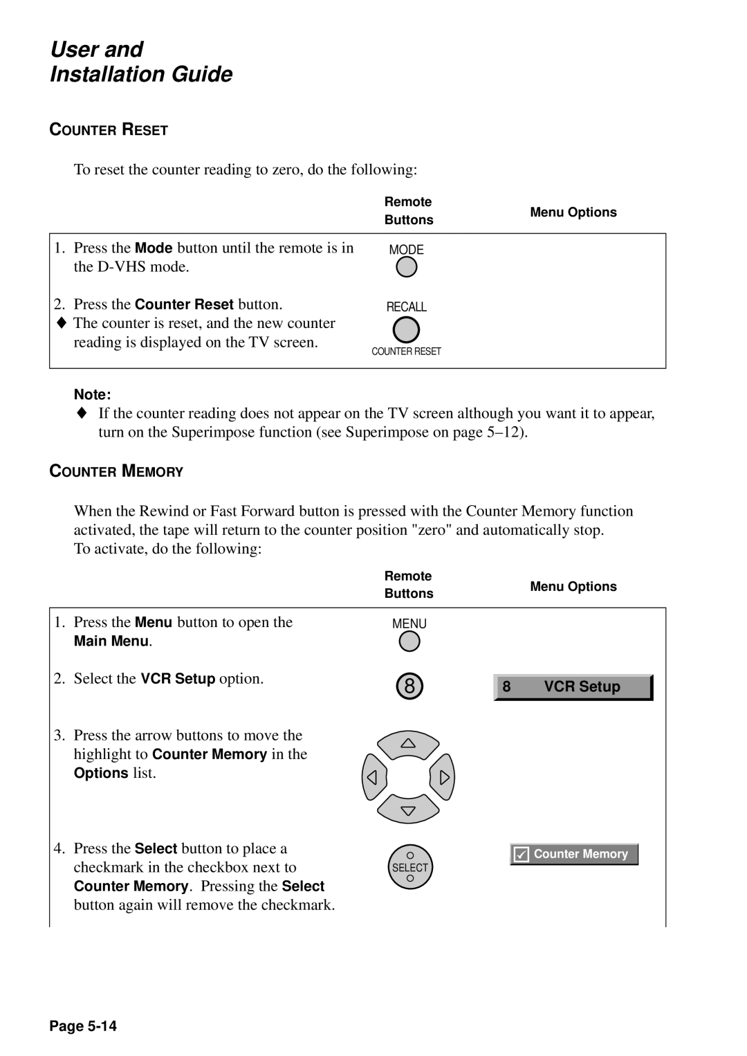 JVC HM-DSR100U, HM-DSR100DU, HM-DSR100RU manual To reset the counter reading to zero, do the following 