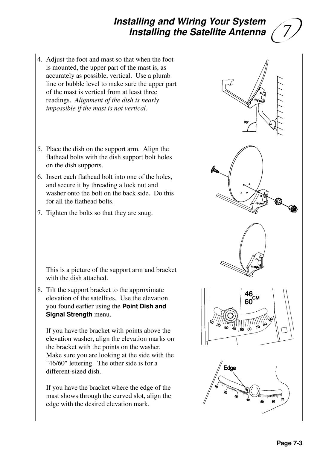 JVC HM-DSR100U, HM-DSR100DU, HM-DSR100RU manual Installing the Satellite Antenna 