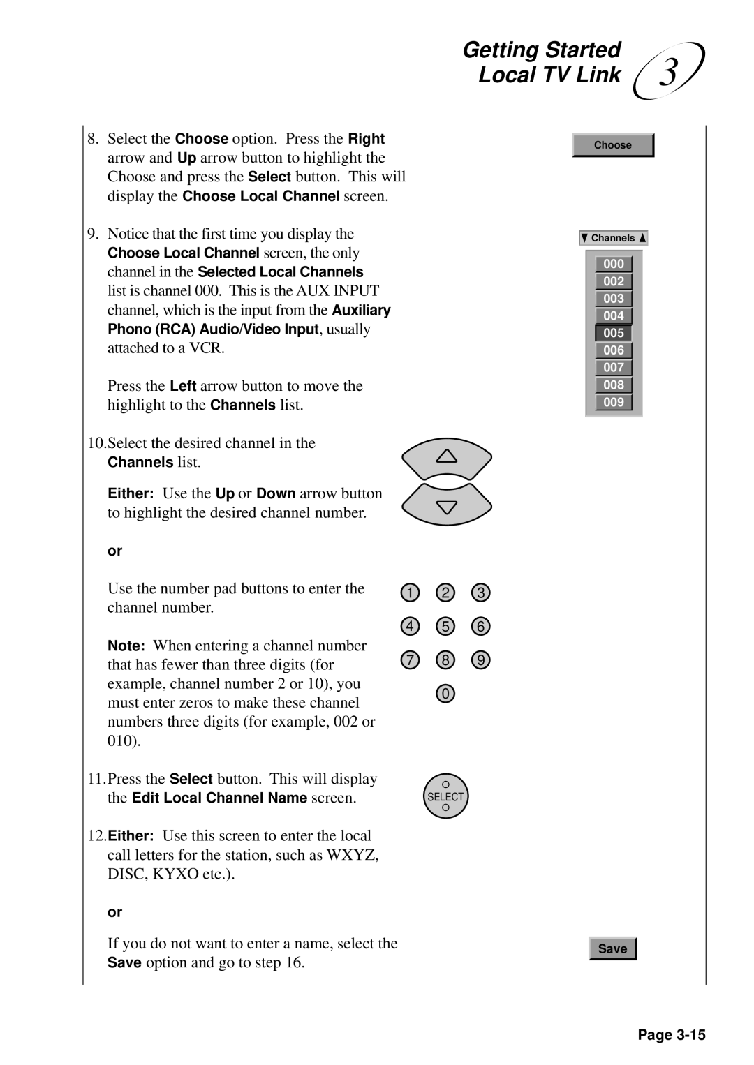 JVC HM-DSR100U, HM-DSR100DU, HM-DSR100RU manual Select the desired channel in the Channels list 