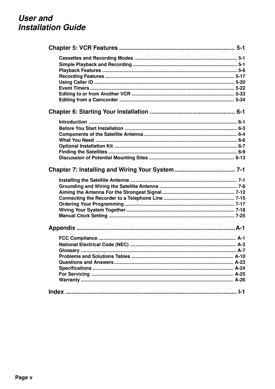 JVC HM-DSR100U, HM-DSR100DU, HM-DSR100RU manual User Installation Guide, VCR Features 