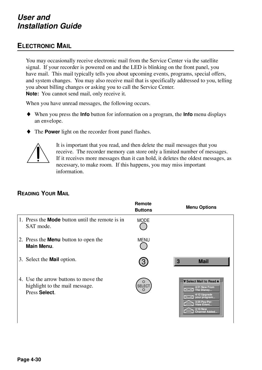 JVC HM-DSR100U, HM-DSR100DU, HM-DSR100RU manual User Installation Guide, Electronic Mail 