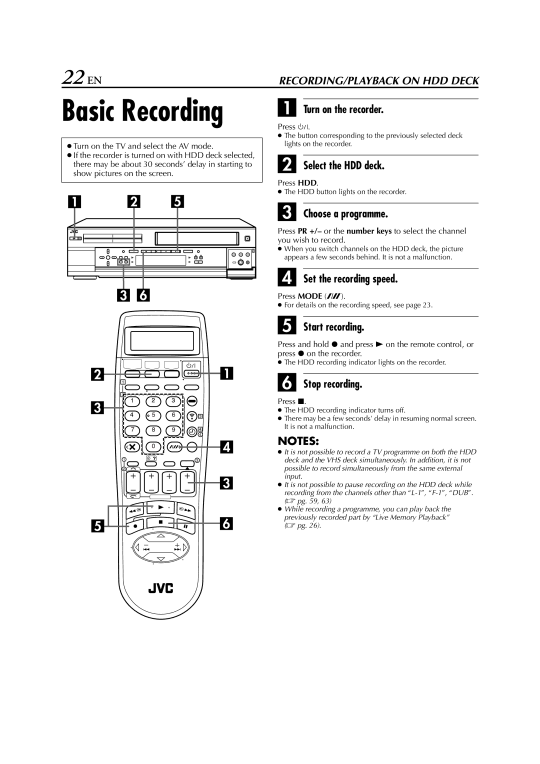 JVC HM-HDS1EU specifications 22 EN 