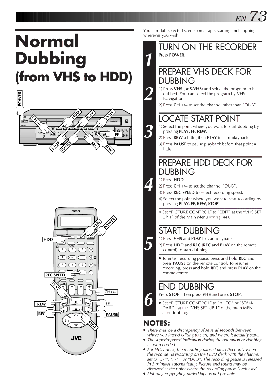 JVC HM-HDS1U manual Prepare HDD Deck for 