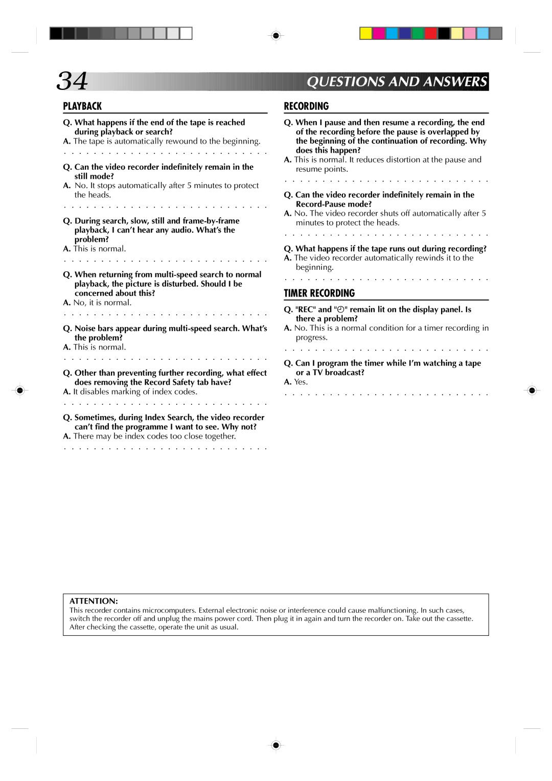 JVC HR-A230EK specifications Questions and Answers 