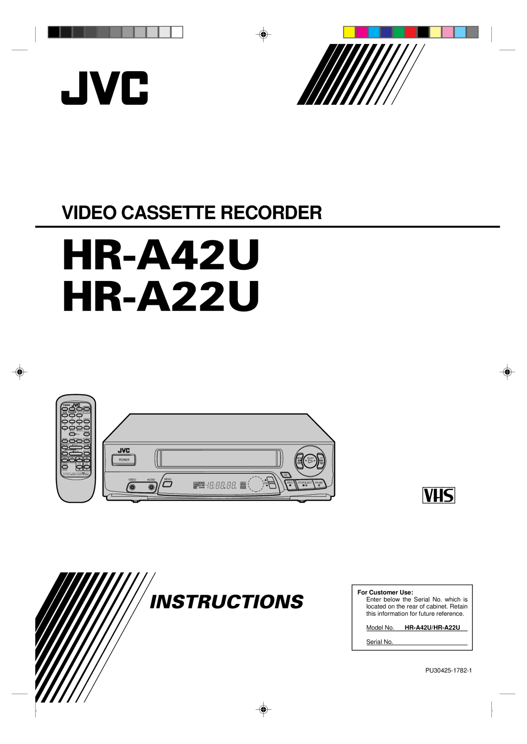 JVC HM-A22U manual HR-A42U HR-A22U 