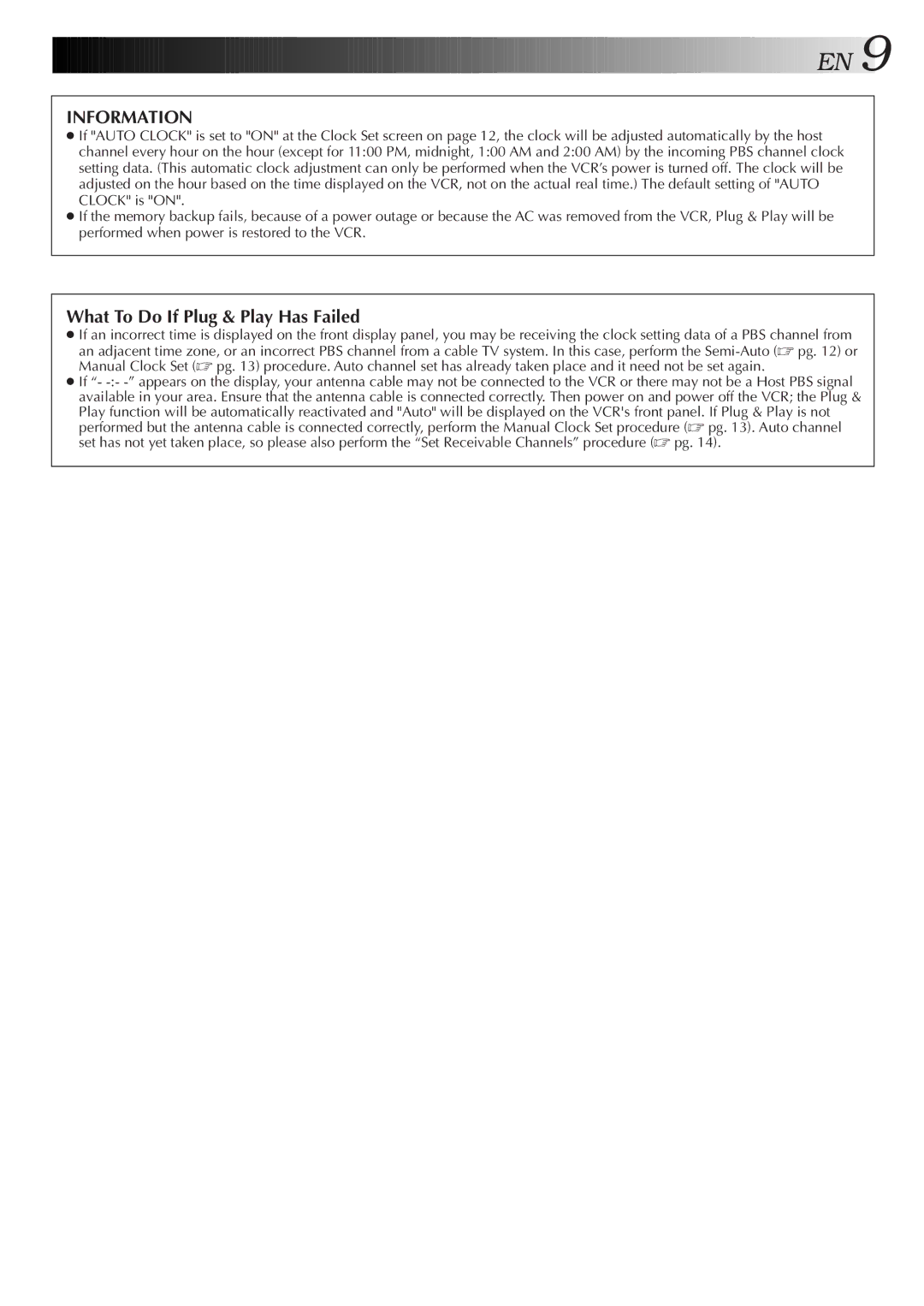 JVC HR-A55U instruction manual Information 