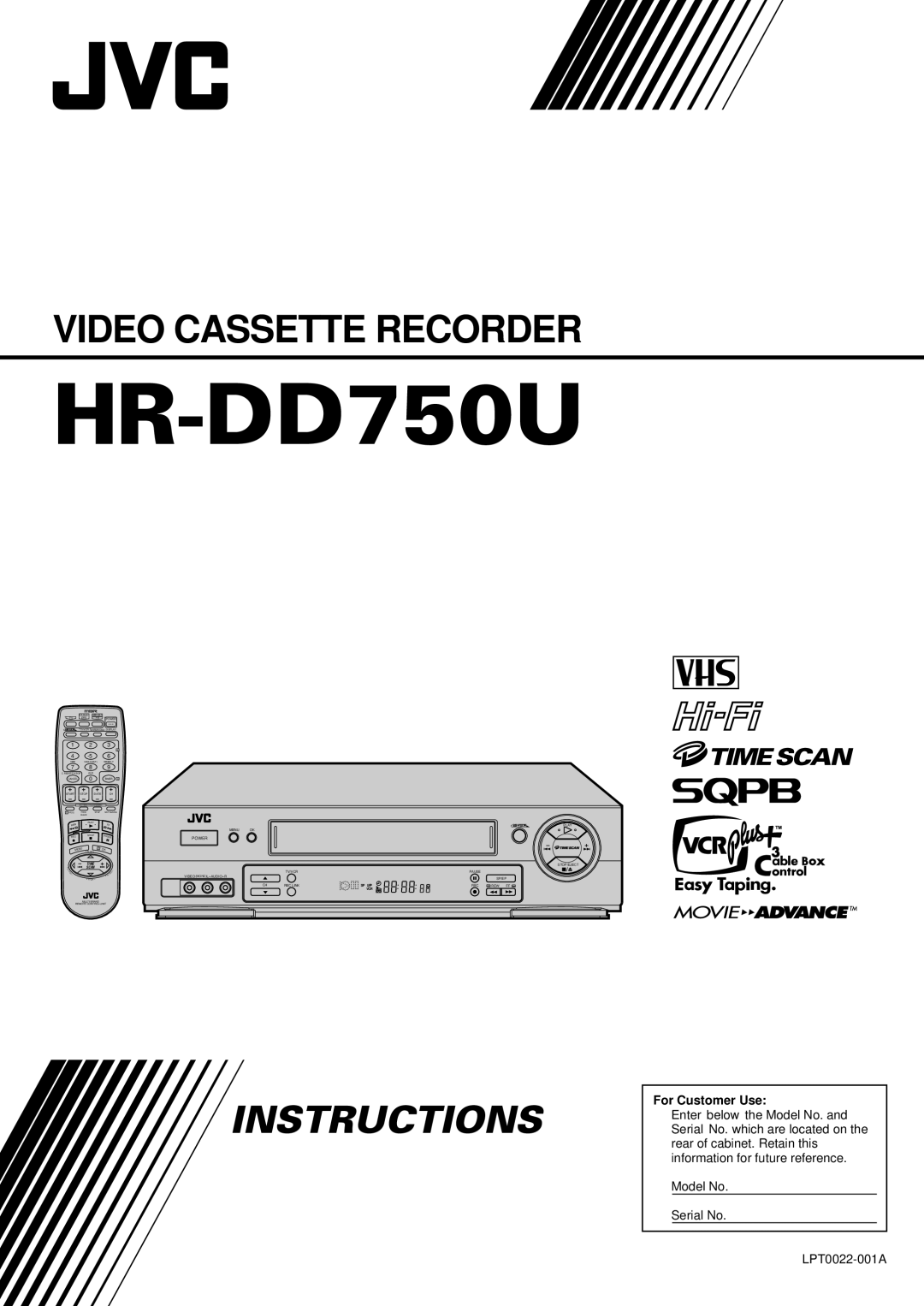 JVC HR-DD750U manual 