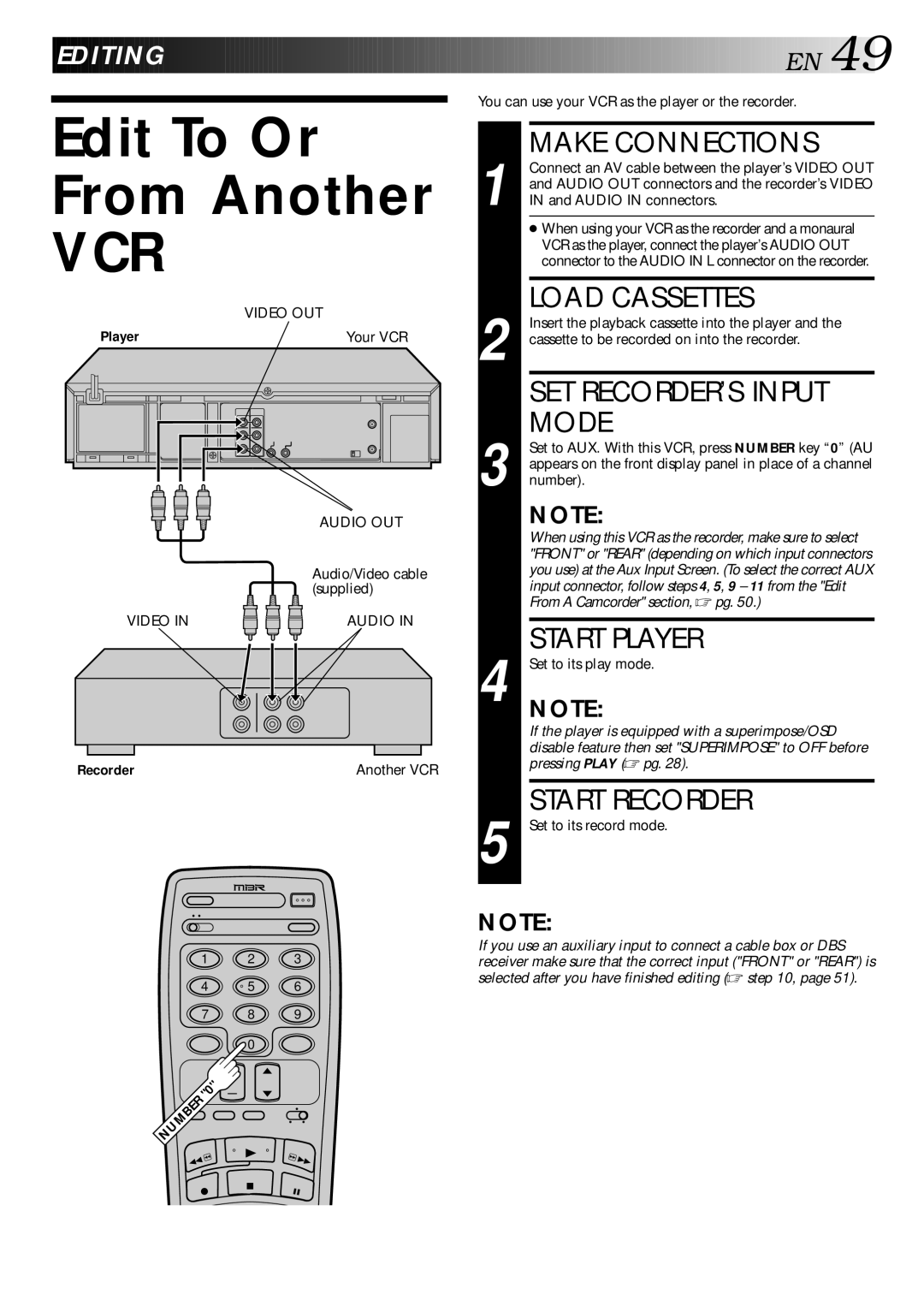 JVC HR-DD840U manual Edit To Or From Another 