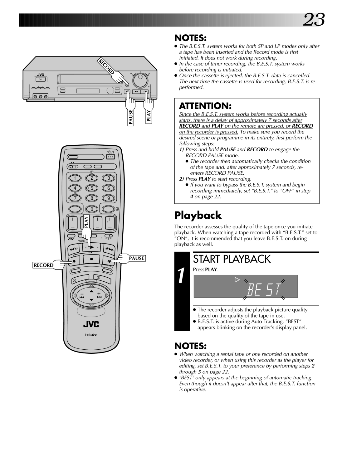 JVC HR-DD845EK setup guide Playback, Cord 