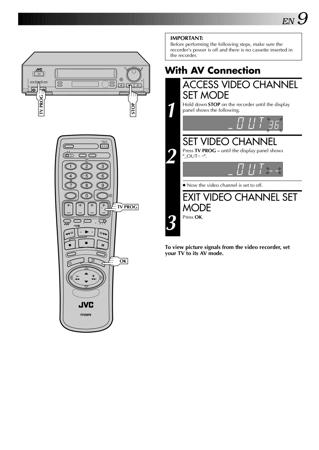 JVC HR-DD848E specifications With AV Connection 