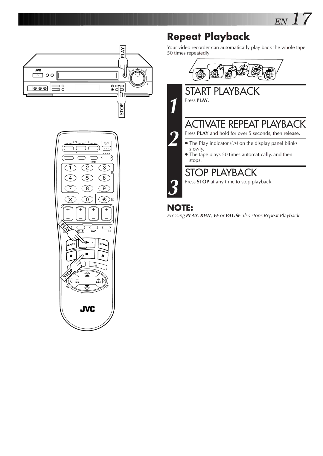 JVC HR-J758E/EH, HR-DD858E/EH specifications Repeat Playback 