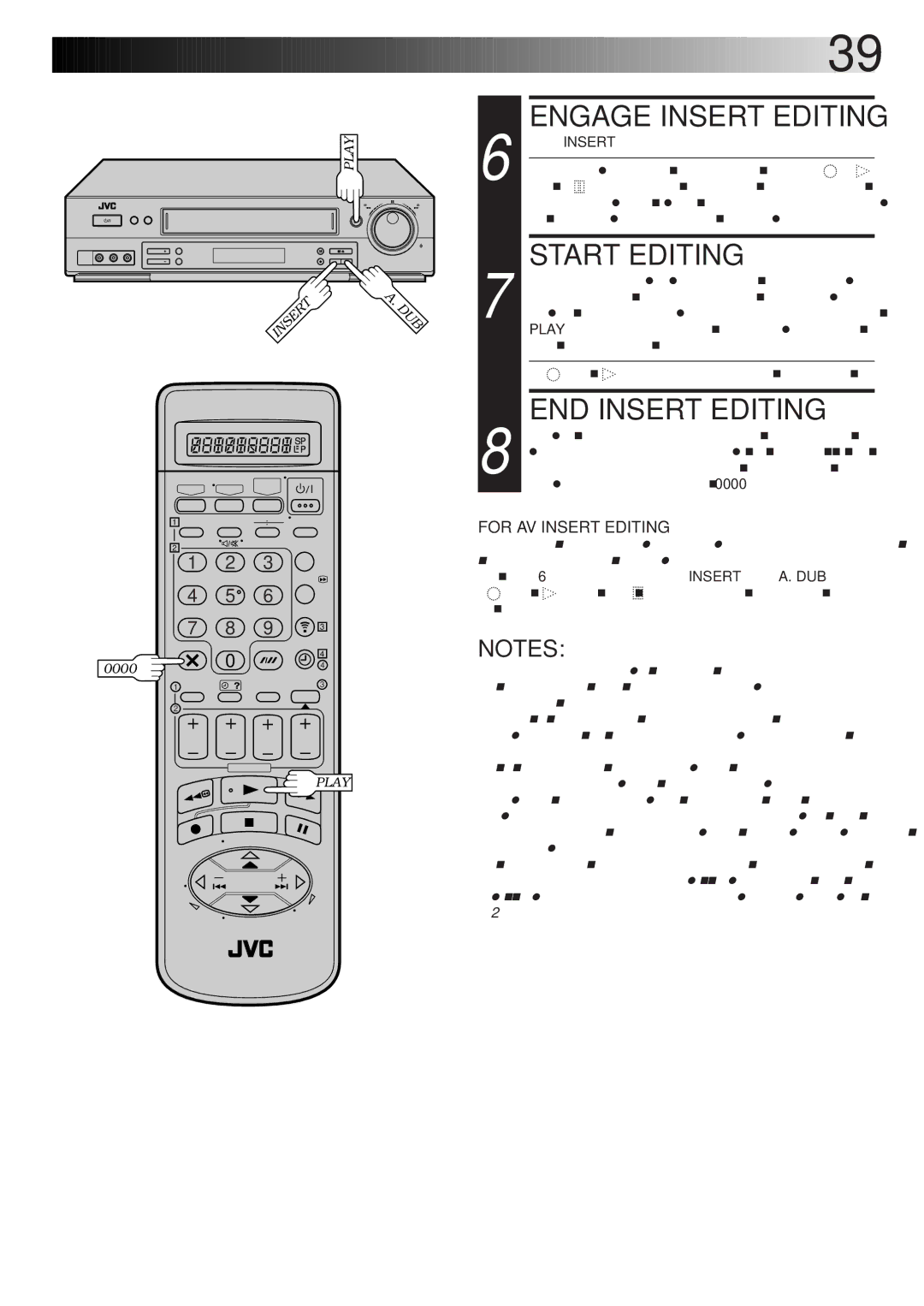 JVC HR-DD865EK setup guide Engage Insert Editing, Start Editing, END Insert Editing 