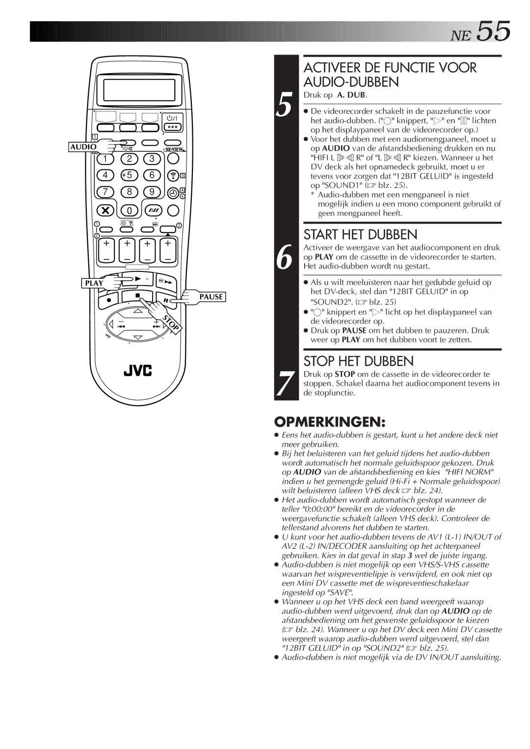 JVC HR-DVS2EU manual Activeer DE Functie Voor, Audio-Dubben, Hifi LÊ 