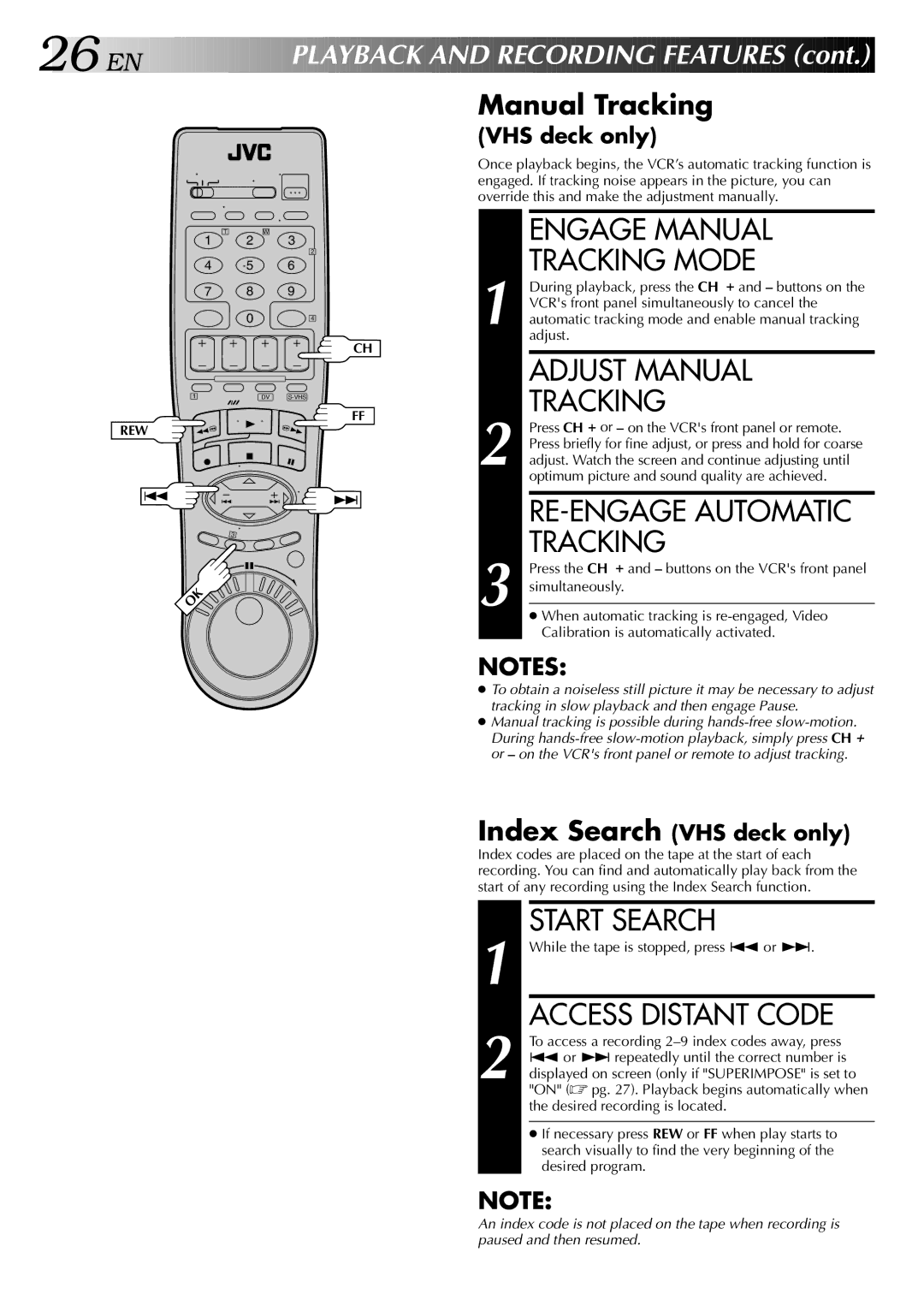 JVC HR-DVS2U manual 26 EN 