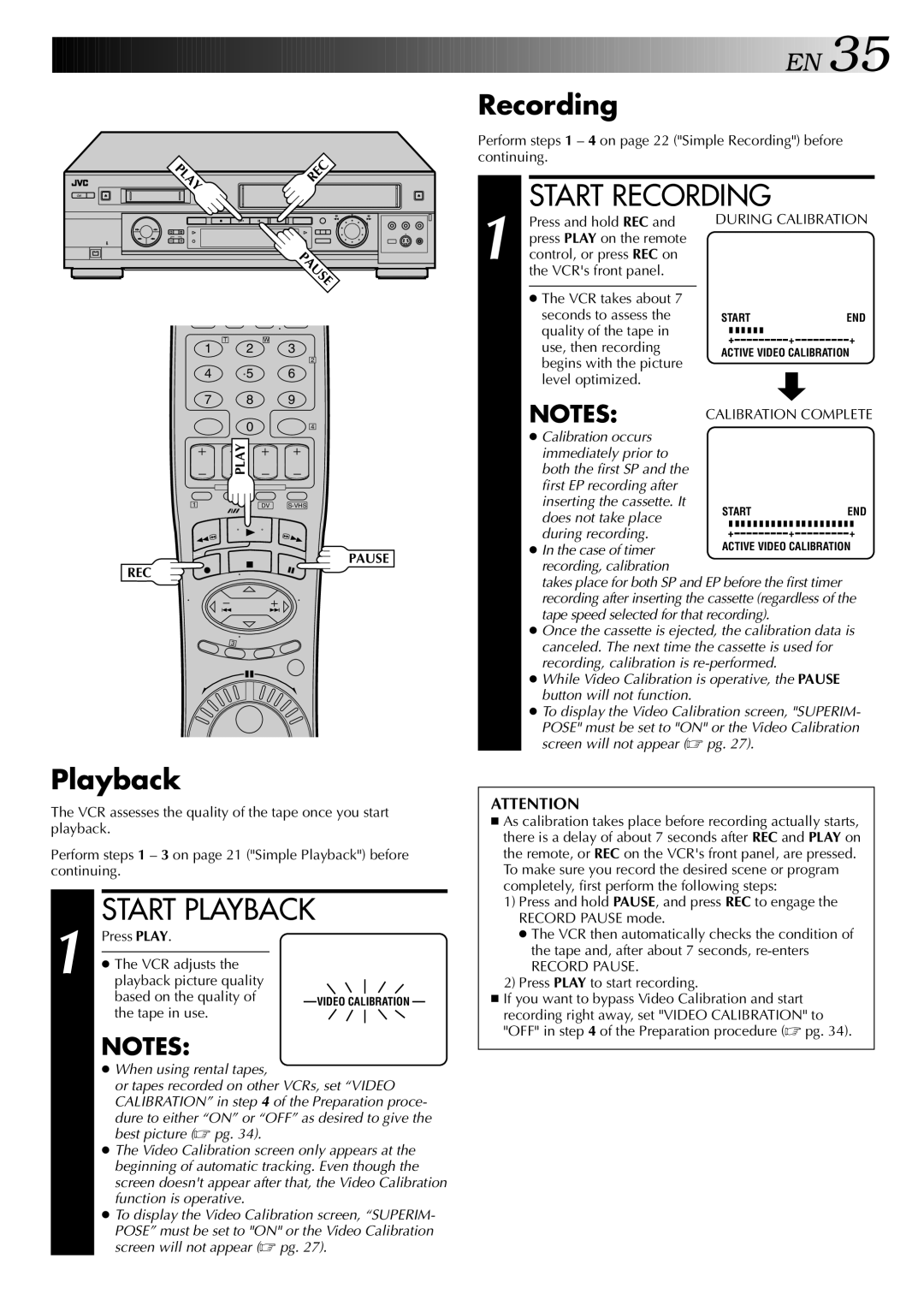 JVC HR-DVS2U manual Recording 