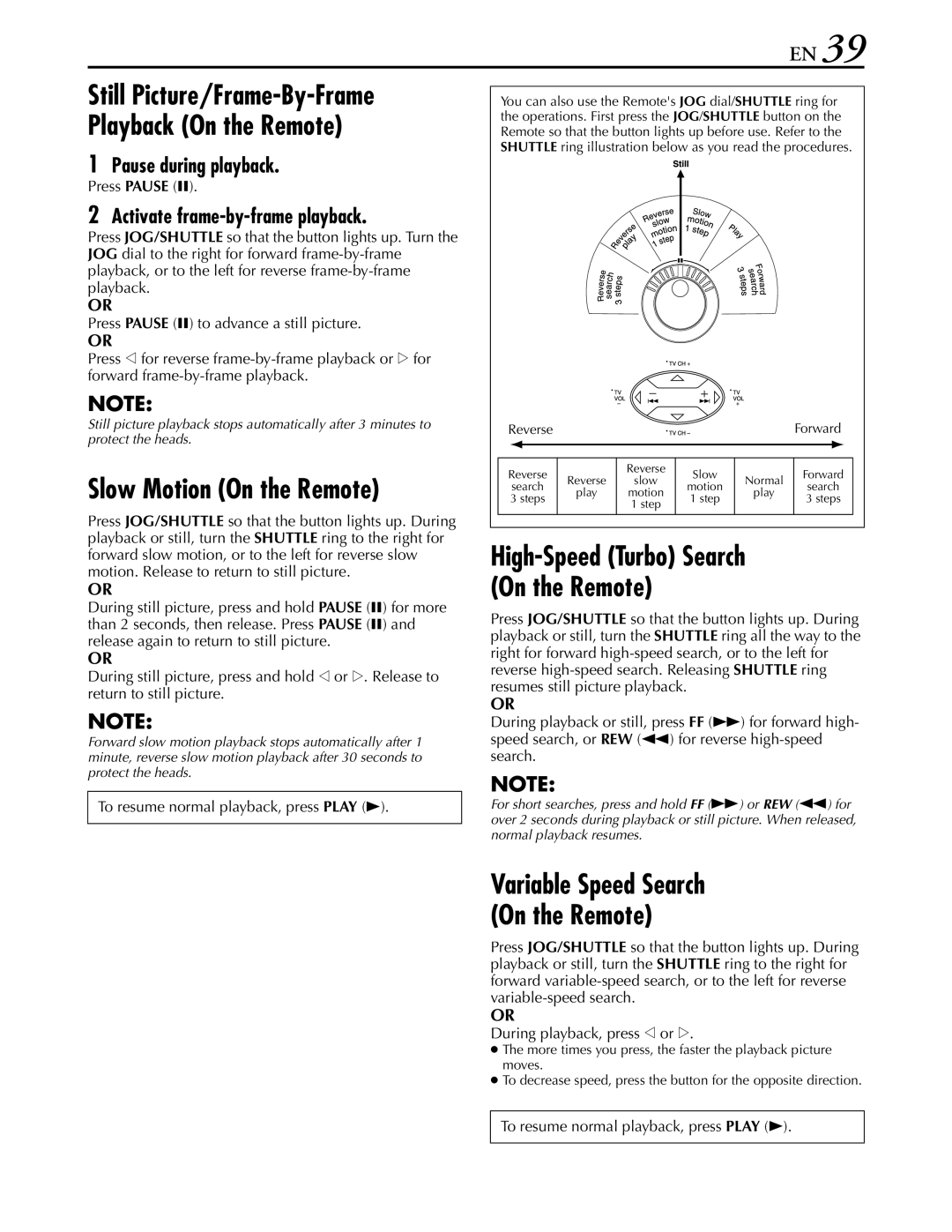 JVC hr-dvs3u manual Step 