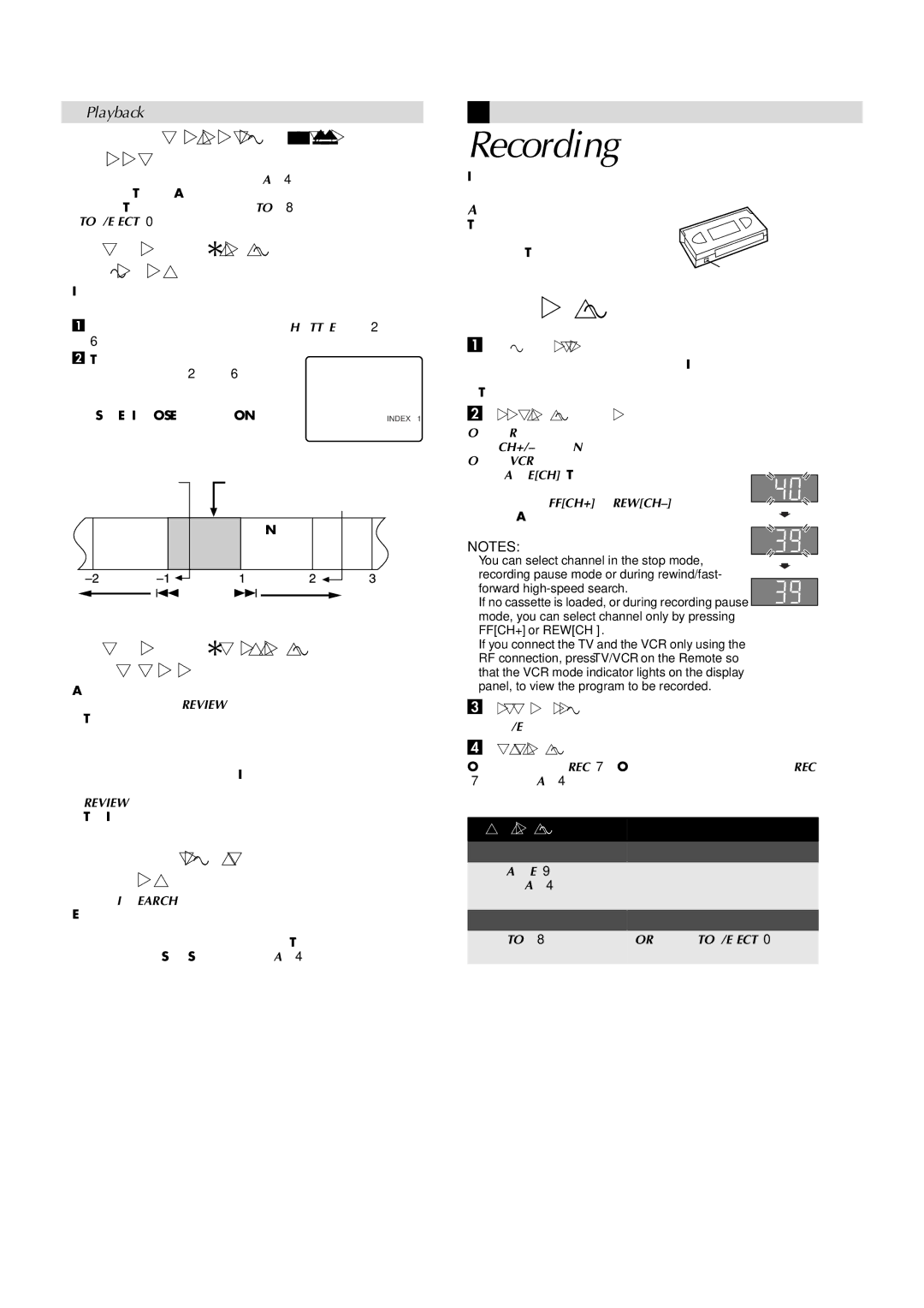 JVC HR-FS1U manual Basic Recording 