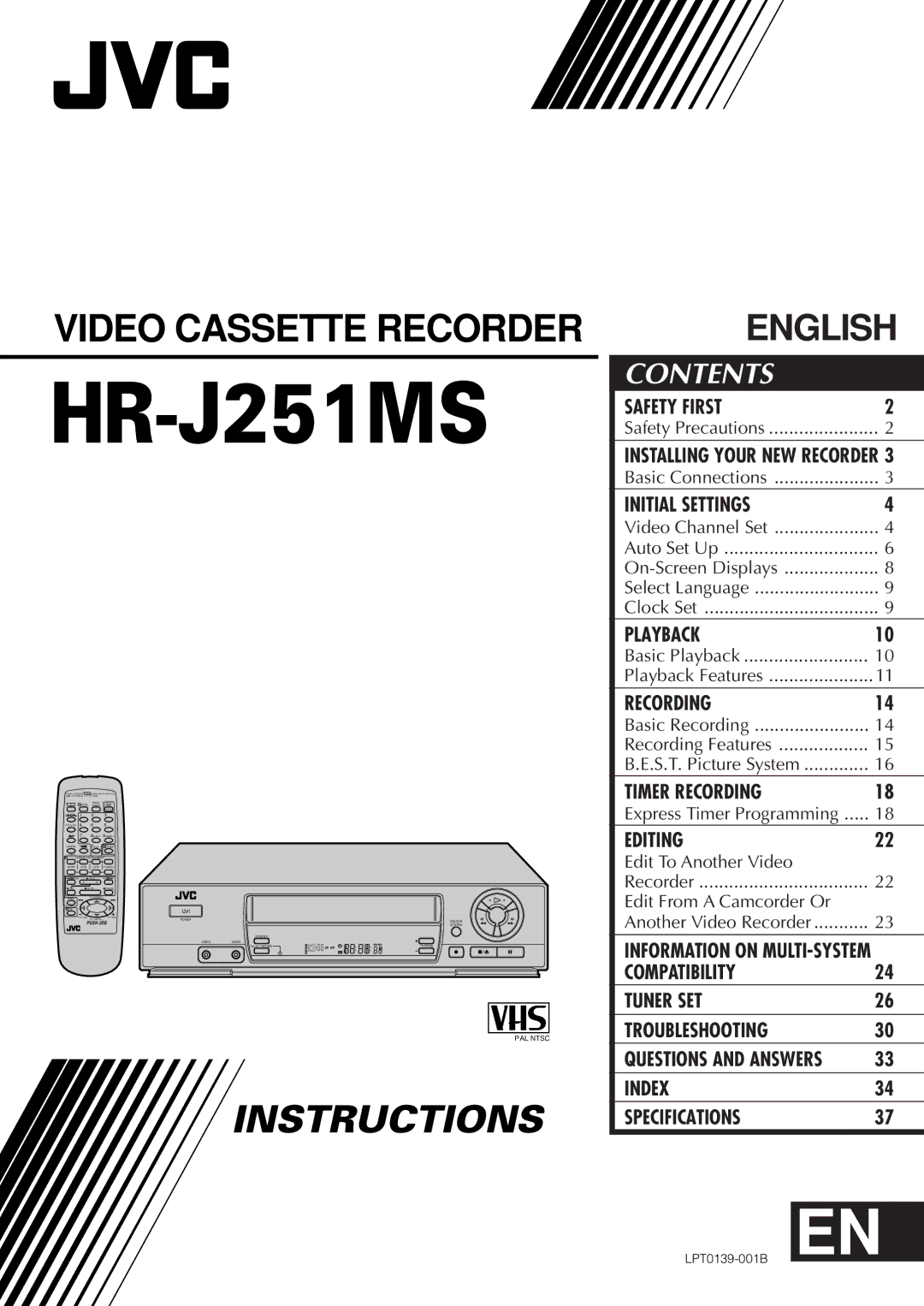 JVC HR-J251MS specifications 