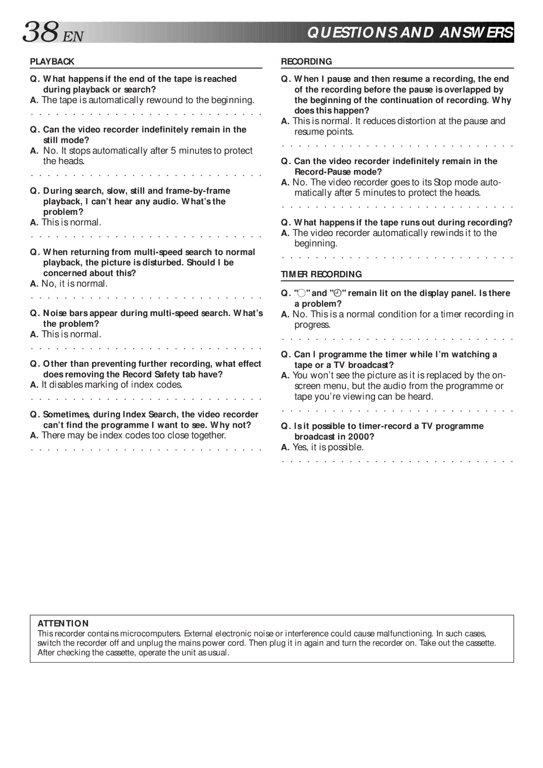 JVC HR-J260EU specifications Questions and Answers 