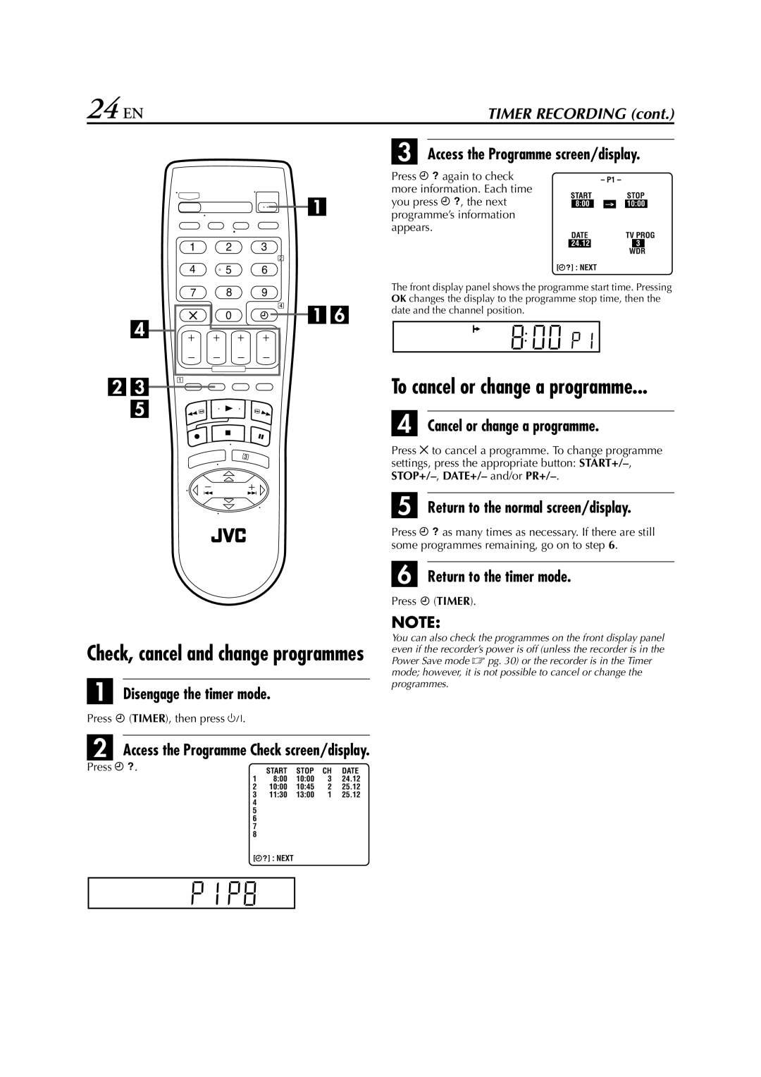 JVC HR-J261EU specifications 24 EN 