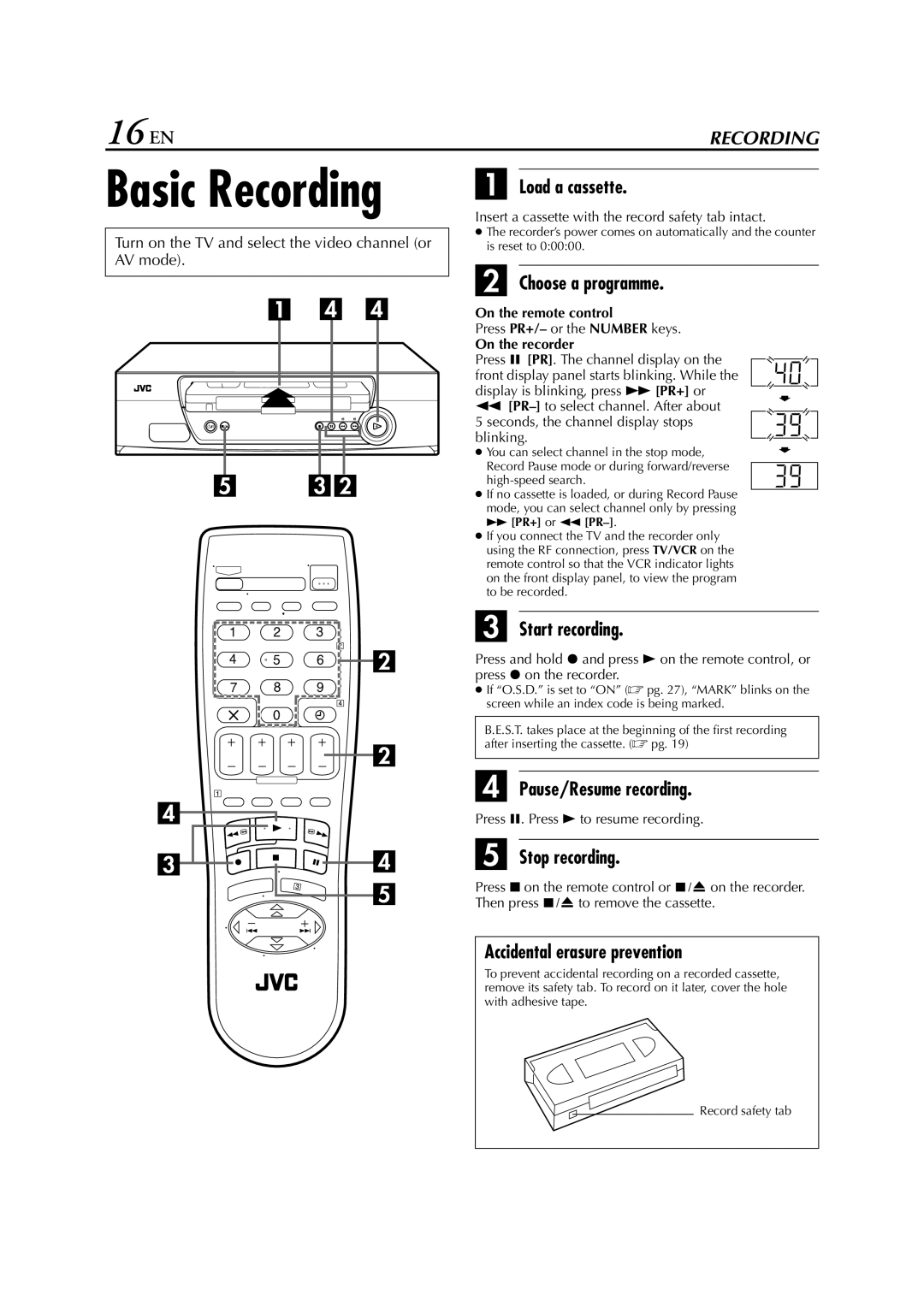 JVC HR-J278EU specifications 16 EN 