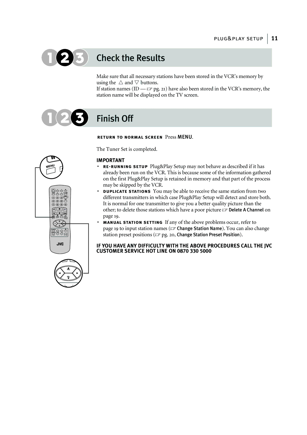 JVC HR-J295EK manual Check the Results, Finish Off 